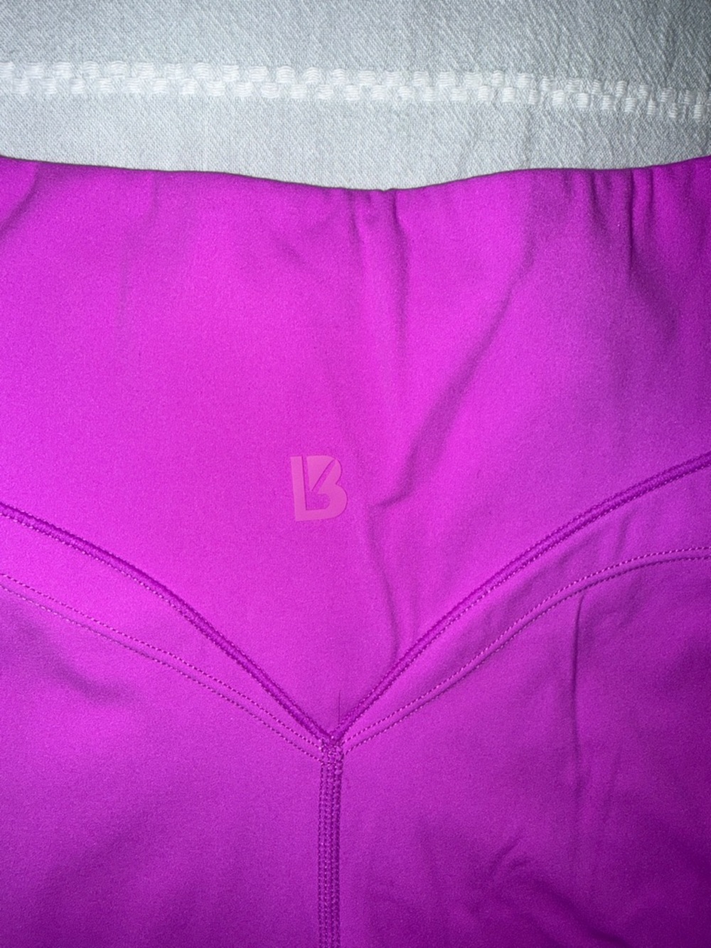 BuffBunny High-Waisted Athletic Bike Shorts in Bright Magenta - Picture 3 of 4